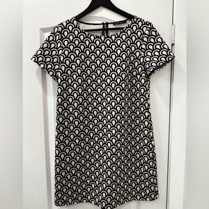 Black Tape_ Black and White Mini Dress